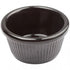 Winco Unclassified Dozen / Black Winco RFM2K 2 Ounce Fluted Black Melamine Ramekin for Elegant Condiment Service | Denson CFE