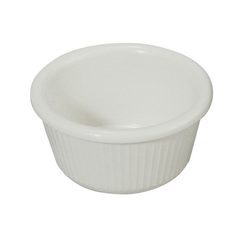 Winco Unclassified Dozen Winco RFM-3W Fluted Ramekin 3 Ounce White Heat Resistant Dishwasher Safe Break Resistant | Denson CFE