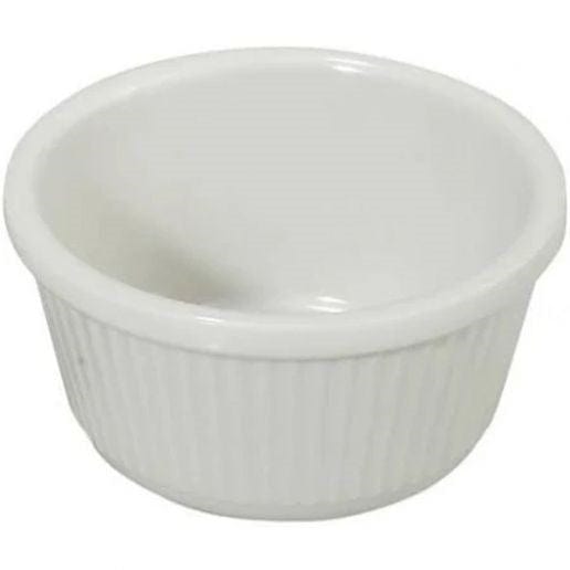 Winco Unclassified Dozen Winco RFM-4W White Fluted Melamine Ramekin 4 oz.