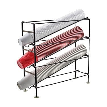 Winco Unclassified Each Winco CDR-3 Three Tier Cup Dispensing Rack 20 Inch x 6.25 Inch x 19.25 Inch Accommodates Cup Diameters 3.125 Inch to 4 Inch Steel Construction Suction Feet | Denson CFE
