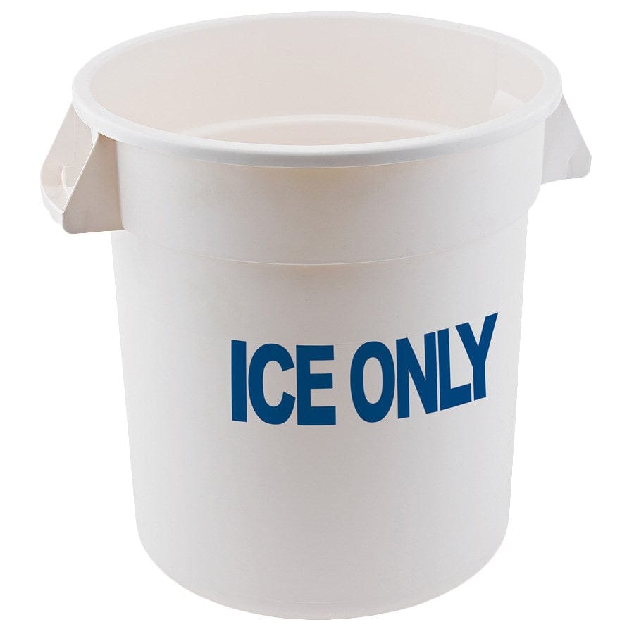 Winco Unclassified Each Winco FCW-10ICE Ice Only Food Storage Container 10 Gallon Round White NSF Approved | Denson CFE