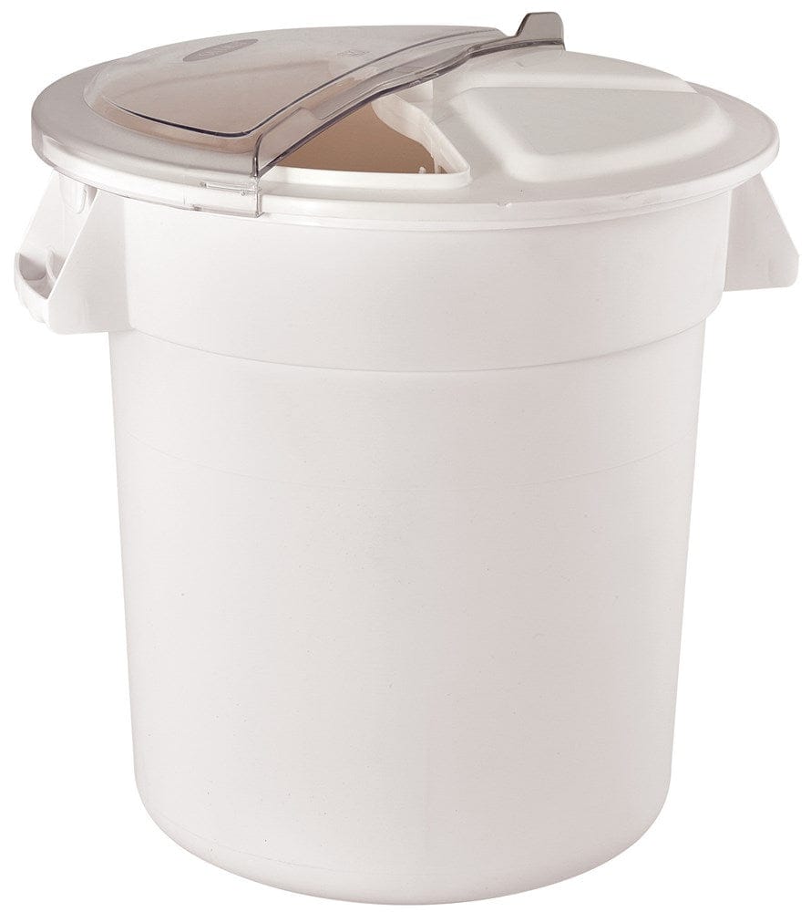 Winco Unclassified Each Winco FCW-32 White 32 Gallon Container with Polypropylene Lid for Food Storage and Waste Disposal | Denson CFE