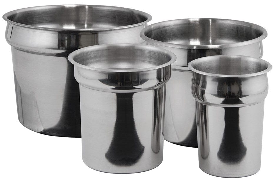 Winco Unclassified Each Winco INS-2.5 2.5 Quart Heavy Weight Stainless Steel Inset Round with Mirror Finish | Denson CFE