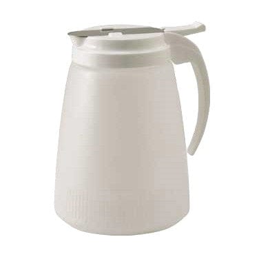 Winco Unclassified Each Winco PSUD-48 48 Ounce Plastic Syrup Dispenser with Stainless Steel Slide | Denson CFE