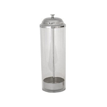 Winco Unclassified Each Winco SDP-3 Straw Dispenser with Stainless Steel Top and Break-Resistant SAN Cylinder | Denson CFE