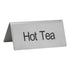Winco Unclassified Each Winco SGN-101 Hot Tea Beverage Tent Sign Stainless Steel | Denson CFE