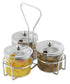 Winco Unclassified Each Winco WH-4 Chrome Plated Cruet Rack for Condiment Jars | Denson CFE