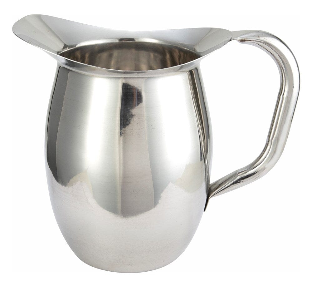 Winco Unclassified Each Winco WPB-2 Heavy Weight Stainless Steel 2 Quart Bell Pitcher | Denson CFE