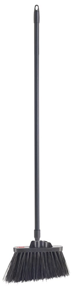 Winco Unclassified Set / Black Winco BRAU-9K-H Heavy Duty Angle Broom Set with 48 Inch Fiberglass Handle and Black Bristles | Denson CFE