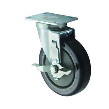 Winco Unclassified Set Winco CT-23B 5 Inch Plate Caster with Brake Set of Two for Heavy-Duty Use | Denson CFE