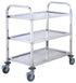 Winco Unclassified Set Winco SUC-50 Stainless Steel Utility Trolley with Three Tiers and Wheels | Denson CFE