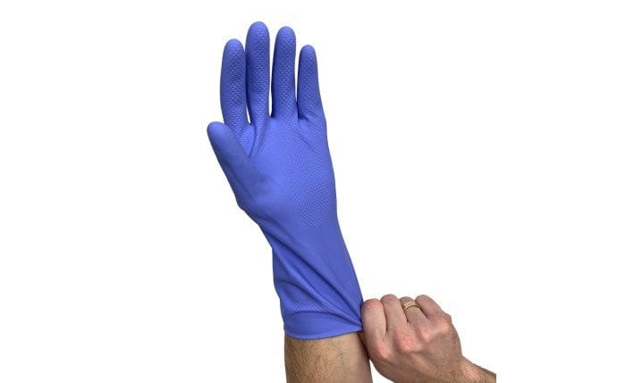 Workhorse Unclassified Pack / Blue WORKHORSE 901IL Latex Glove, 16 Mil, Blue, Large, 1/Pair | Denson CFE