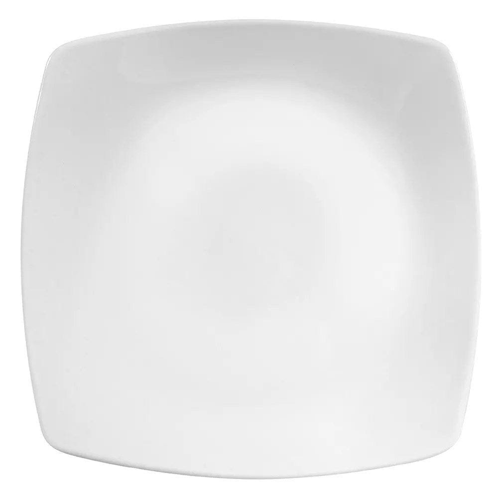 World Tableware Canada Dinnerware 2 Doz / Porcelain / White World Tableware 840-463S 8" Square Porcelain Plate, Coupe, Bright White, Porcelana