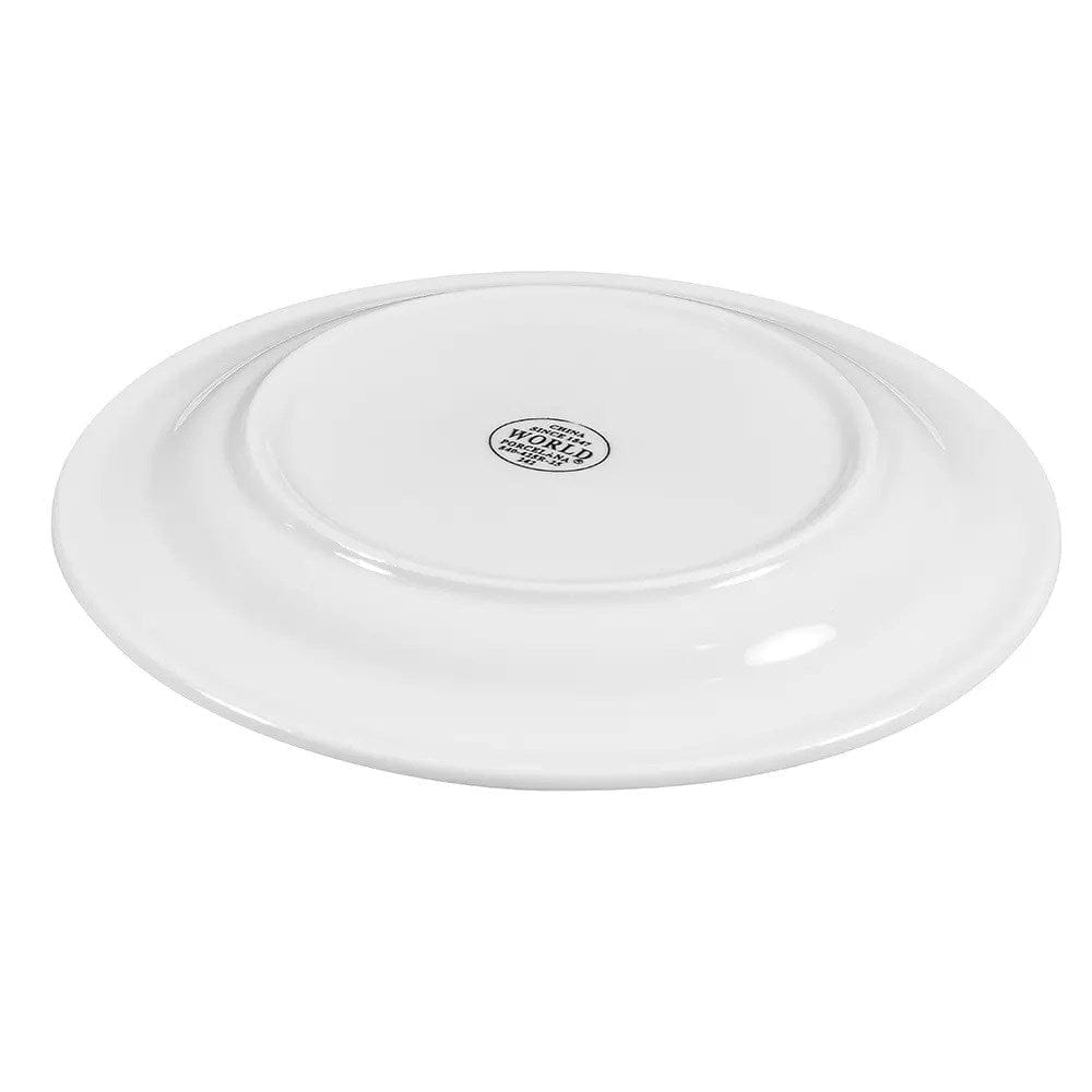 World Tableware Canada Dinnerware 2 Doz World Tableware 840-425R-25 9" Plate - Wide Rim, Rolled Edge, Porcelain, Bright White, Porcelana
