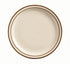World Tableware Canada Dinnerware 3 Doz / Stoneware / White World Tableware DSD-7 7 1/4" Desert Sand Plate - Speckled, (2) Brown Bands