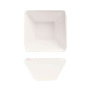World Tableware Canada Food Service Supplies 3 Doz World Tableware SL-111 4 1/2" Square Porcelain Bowl w/ 11 oz Capacity, Ultra Bright White, Slate