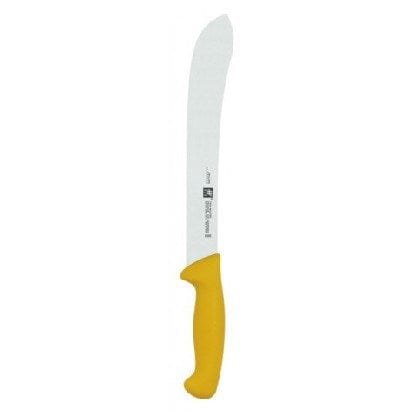 Zwilling J.A. Henckels Knife & Accessories Each / Yellow ZWILLING 32106-260 Twin Master 10" Butcher Knife - 57 Rockwell Hardness - Ergonomic Non-Slip Synthetic Resin Yellow Handles with Enclosed Tang - Made in Spain