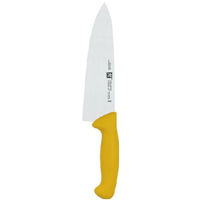 Zwilling J.A. Henckels Smallwares Each Zwilling 32108-250 Twin Master 10 in Chef Knife - Stainless Steel, Yellow Handle | Denson CFE