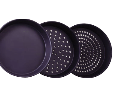 Allied Metal Spinning Food Service Supplies Each Pizza Pan, 8" top ID x 7-1/4" bottom ID x 1", tap