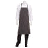 Chef Works Essentials Each English Chef Apron Black with Chalk Stripe