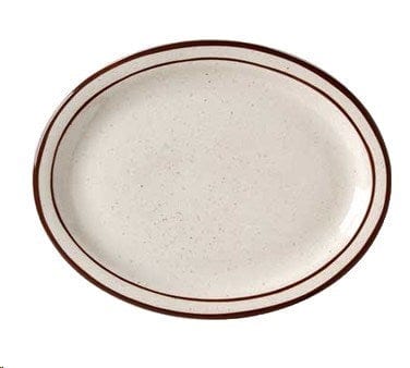 Crestware Dinnerware Platter, #6, 9-1/2", oval, narrow rim, microwave & dishwash