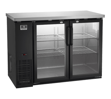 Kelvinator Commercial Bar Refrigeration Each Kelvinator KCHBB48G - 49" Two Glass Door Bar Cooler - 12 Cubic Feet