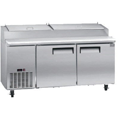 Kelvinator Commercial Refrigerated Prep Tables Each Kelvinator KCHPT72.9 - 71" Refrigerated Pizza Prep Table with Two Doors