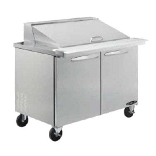 Kool-It Refrigerated Prep Tables Each Kool-It KSTM-48-2 48 2/5" Sandwich/Salad Prep Table w/ Refrigerated Base, 115v