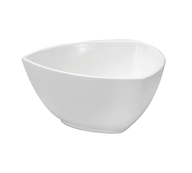 Oneida Canada Dinnerware Dozen / Porcelain / White Oneida® - Bowl, 30-3/4 oz., 6-1/2", triangular, rolled edge, microwave and dishwasher safe, scratch-resistant glaze, porcelain, bright white, Buffalo, White Ware