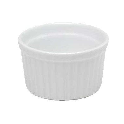 Royal Industries Food Service Supplies Each Ramekin, 3 oz., 3" dia. x 1-1/2" high, fluted, ceramic