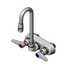 T&S BRASS Plumbing Each T&S B-1115-132X Wall Mount Workboard Faucet with 4" Centers, 2 7/8" Gooseneck Spout, Escutcheon and Tailpieces